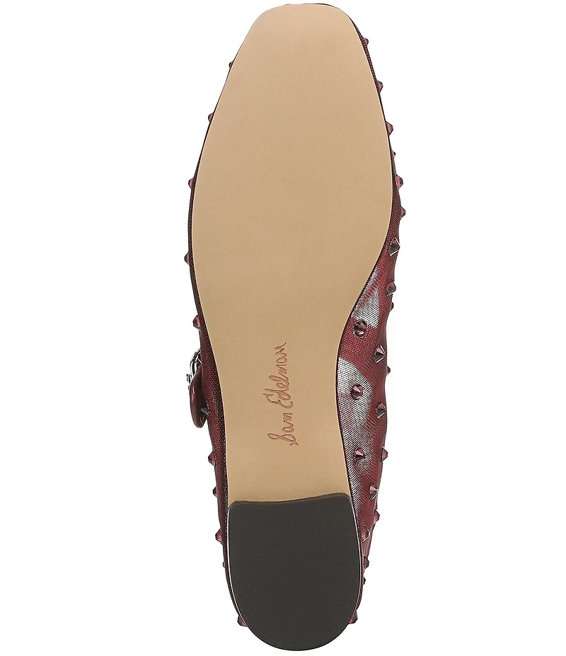 Sam Edelman Michaela Shine Rhinestone Embellished Mesh Mary Jane Flats