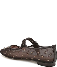 Sam Edelman Michaela Shine Rhinestone Embellished Mesh Mary Jane Flats