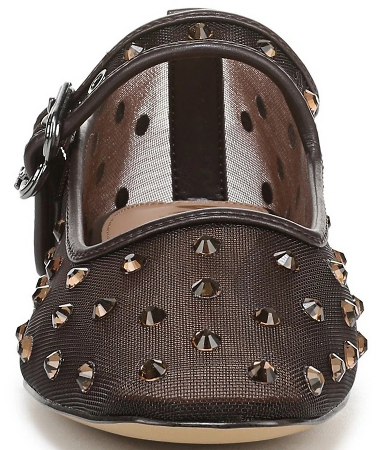 Sam Edelman Michaela Shine Rhinestone Embellished Mesh Mary Jane Flats