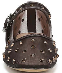 Sam Edelman Michaela Shine Rhinestone Embellished Mesh Mary Jane Flats
