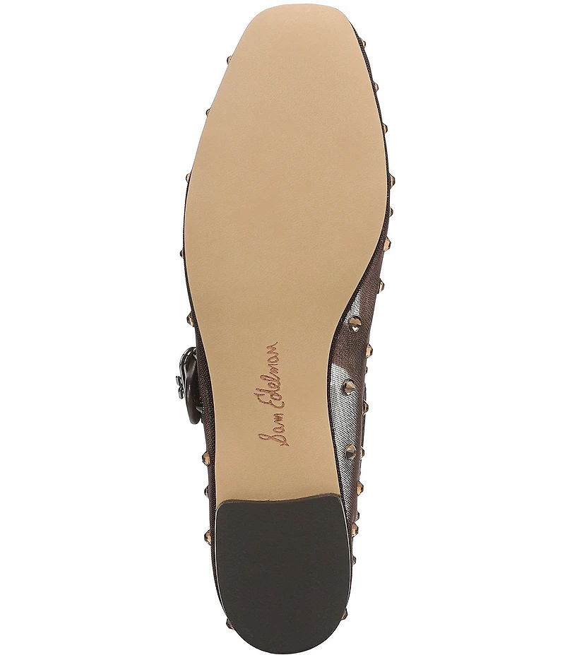 Sam Edelman Michaela Shine Rhinestone Embellished Mesh Mary Jane Flats