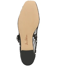 Sam Edelman Michaela Shine Rhinestone Embellished Mesh Mary Jane Flats