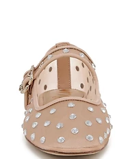 Sam Edelman Michaela Shine Rhinestone Embellished Mesh Mary Jane Flats
