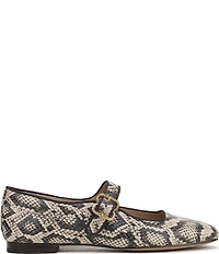 Sam Edelman Michaela Snake Print Leather Mary Jane Flats