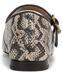 Sam Edelman Michaela Snake Print Leather Mary Jane Flats