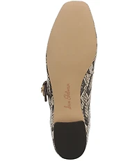 Sam Edelman Michaela Snake Print Leather Mary Jane Flats