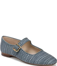 Sam Edelman Michaela Striped Raffia Mary Jane Flats