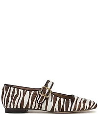 Sam Edelman Michaela Zebra Print Calf Hair Mary Jane Flats