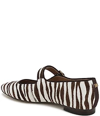 Sam Edelman Michaela Zebra Print Calf Hair Mary Jane Flats