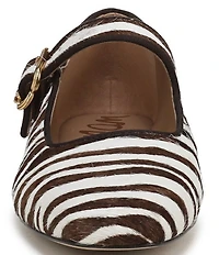 Sam Edelman Michaela Zebra Print Calf Hair Mary Jane Flats
