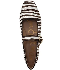 Sam Edelman Michaela Zebra Print Calf Hair Mary Jane Flats
