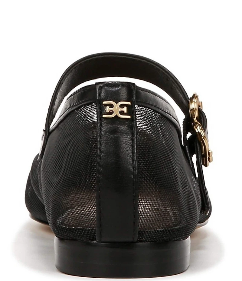 Sam Edelman Miranda Mesh Leather Mary Jane Flats