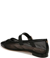 Sam Edelman Miranda Mesh Leather Mary Jane Flats