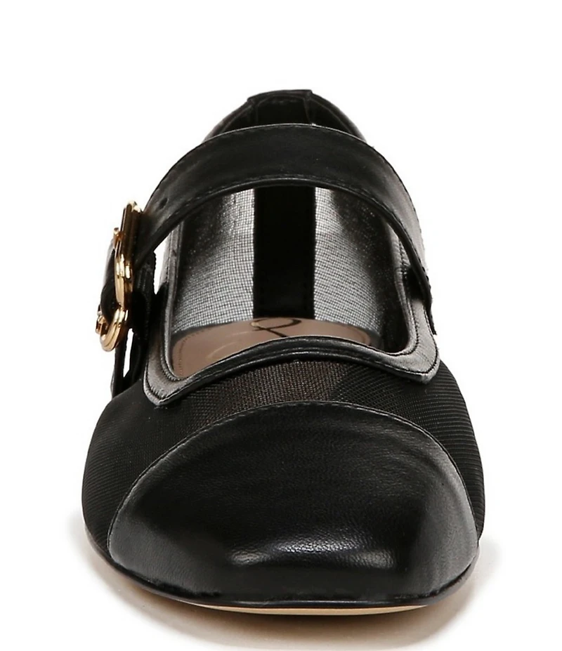 Sam Edelman Miranda Mesh Leather Mary Jane Flats