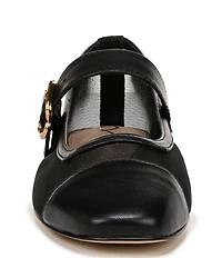 Sam Edelman Miranda Mesh Leather Mary Jane Flats