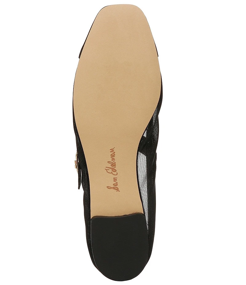 Sam Edelman Miranda Mesh Leather Mary Jane Flats