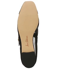 Sam Edelman Miranda Mesh Leather Mary Jane Flats
