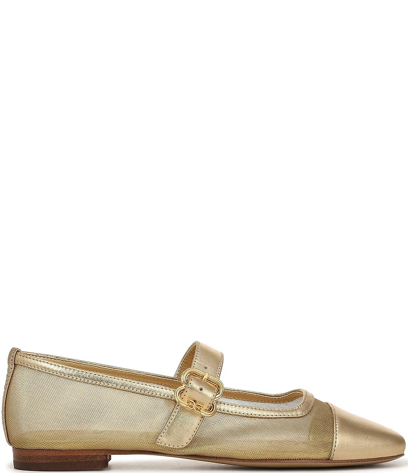 Sam Edelman Miranda Mesh Leather Mary Jane Flats