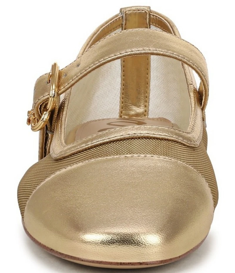 Sam Edelman Miranda Mesh Leather Mary Jane Flats