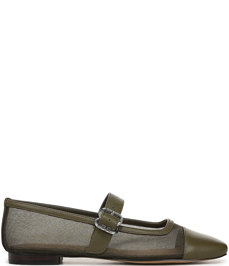 Sam Edelman Miranda Mesh Leather Mary Jane Flats