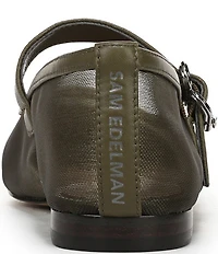 Sam Edelman Miranda Mesh Leather Mary Jane Flats