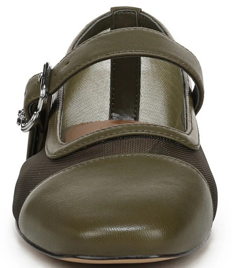 Sam Edelman Miranda Mesh Leather Mary Jane Flats
