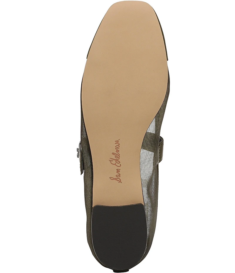 Sam Edelman Miranda Mesh Leather Mary Jane Flats