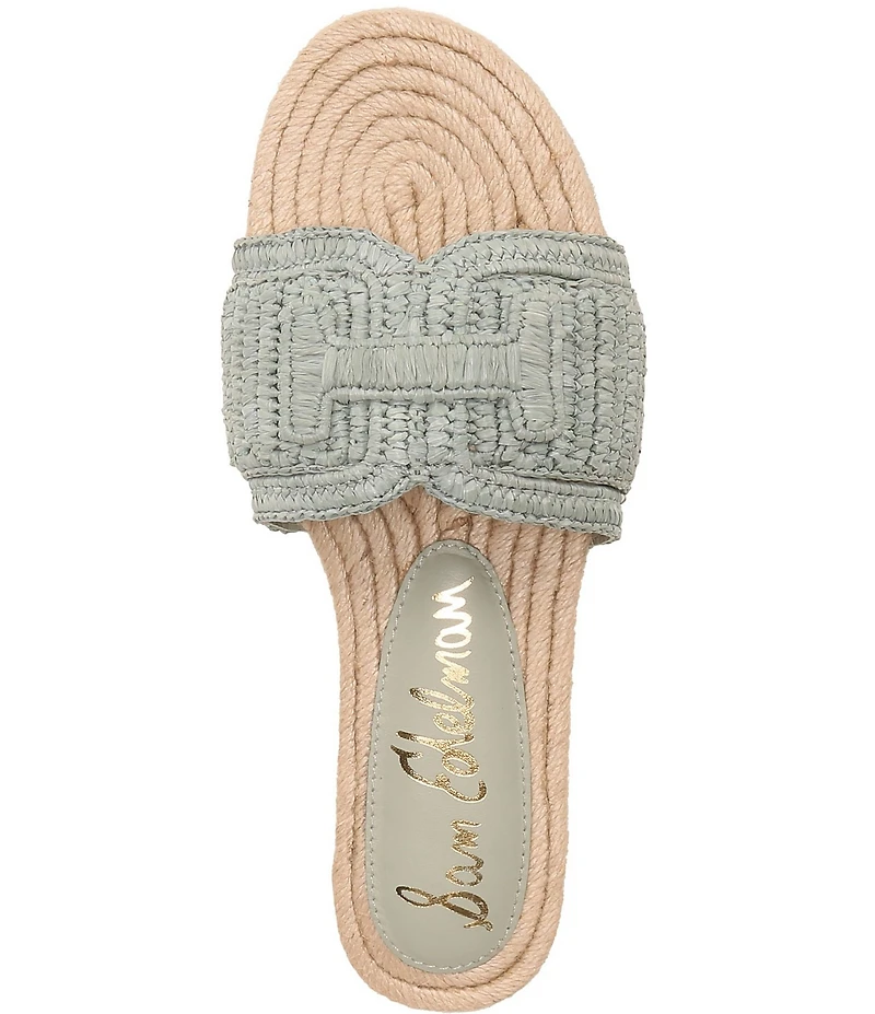 Sam Edelman Miya Woven Raffia Slide Sandals