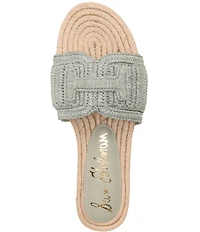 Sam Edelman Miya Woven Raffia Slide Sandals