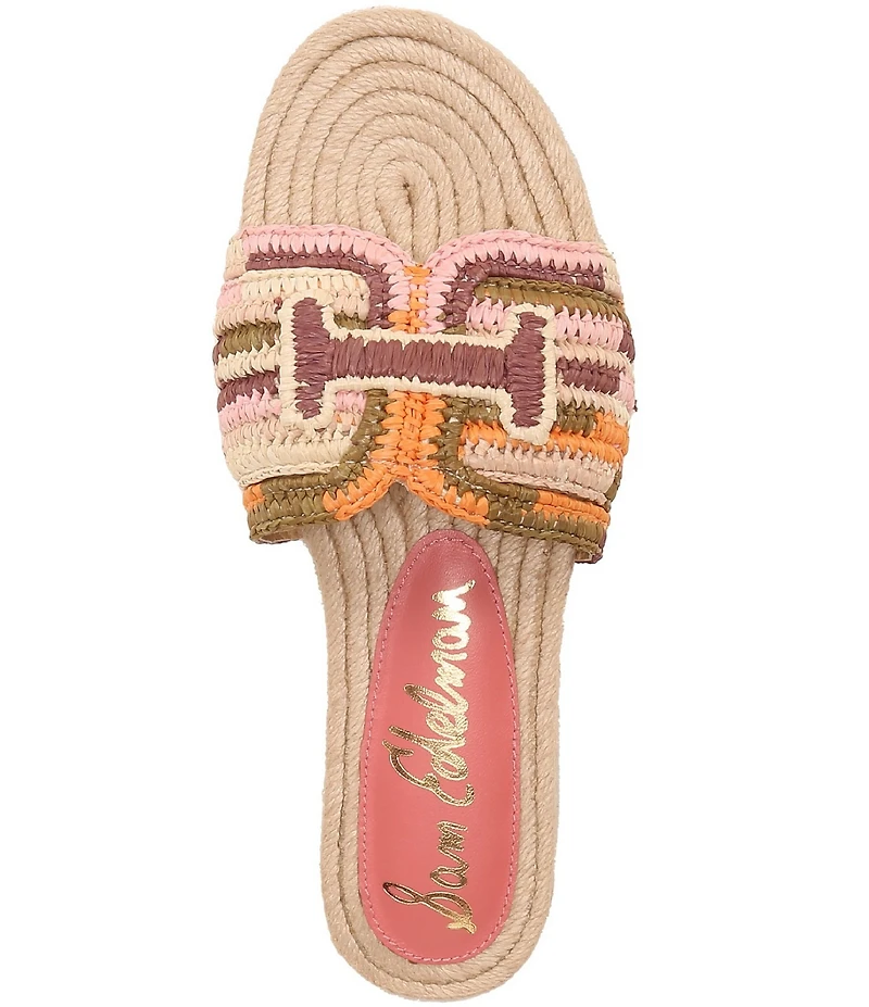 Sam Edelman Miya Woven Raffia Slide Sandals