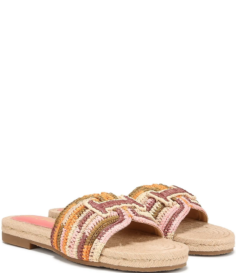 Sam Edelman Miya Woven Raffia Slide Sandals