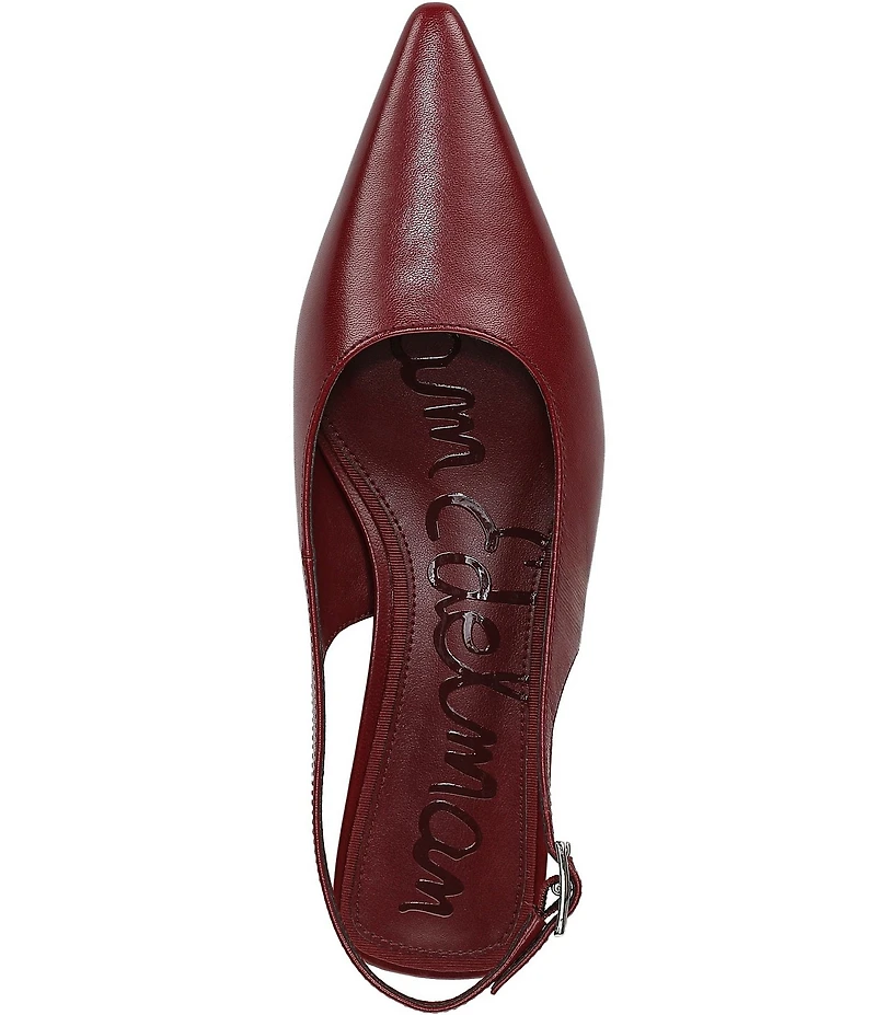 Sam Edelman Netty Leather Kitten Heel Slingback Flats