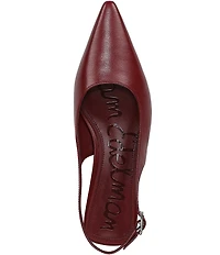 Sam Edelman Netty Leather Kitten Heel Slingback Flats