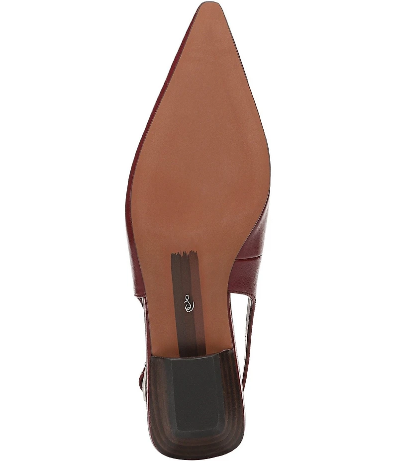 Sam Edelman Netty Leather Kitten Heel Slingback Flats