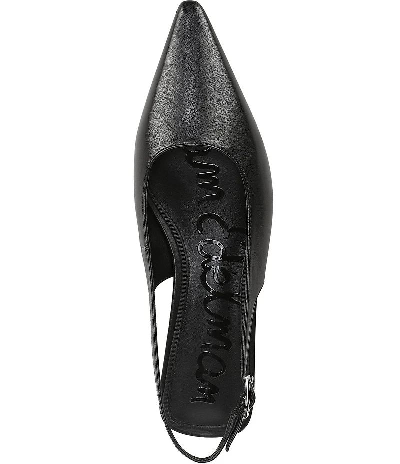 Sam Edelman Netty Leather Kitten Heel Slingback Flats