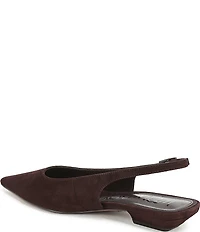 Sam Edelman Netty Suede Pointed Toe Kitten Heel Slingback Flats