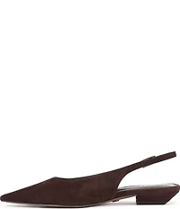 Sam Edelman Netty Suede Pointed Toe Kitten Heel Slingback Flats