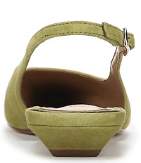 Sam Edelman Netty Suede Pointed Toe Kitten Heel Slingback Flats