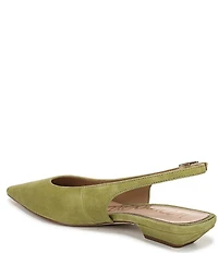 Sam Edelman Netty Suede Pointed Toe Kitten Heel Slingback Flats