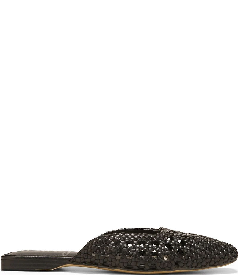 Sam Edelman Nola Woven Leather Square Toe Mules