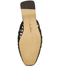 Sam Edelman Nola Woven Leather Square Toe Mules