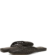 Sam Edelman Nola Woven Leather Square Toe Mules