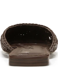 Sam Edelman Nola Woven Leather Square Toe Mules