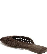 Sam Edelman Nola Woven Leather Square Toe Mules
