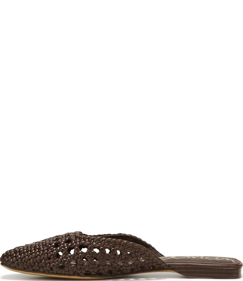 Sam Edelman Nola Woven Leather Square Toe Mules