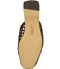 Sam Edelman Nola Woven Leather Square Toe Mules