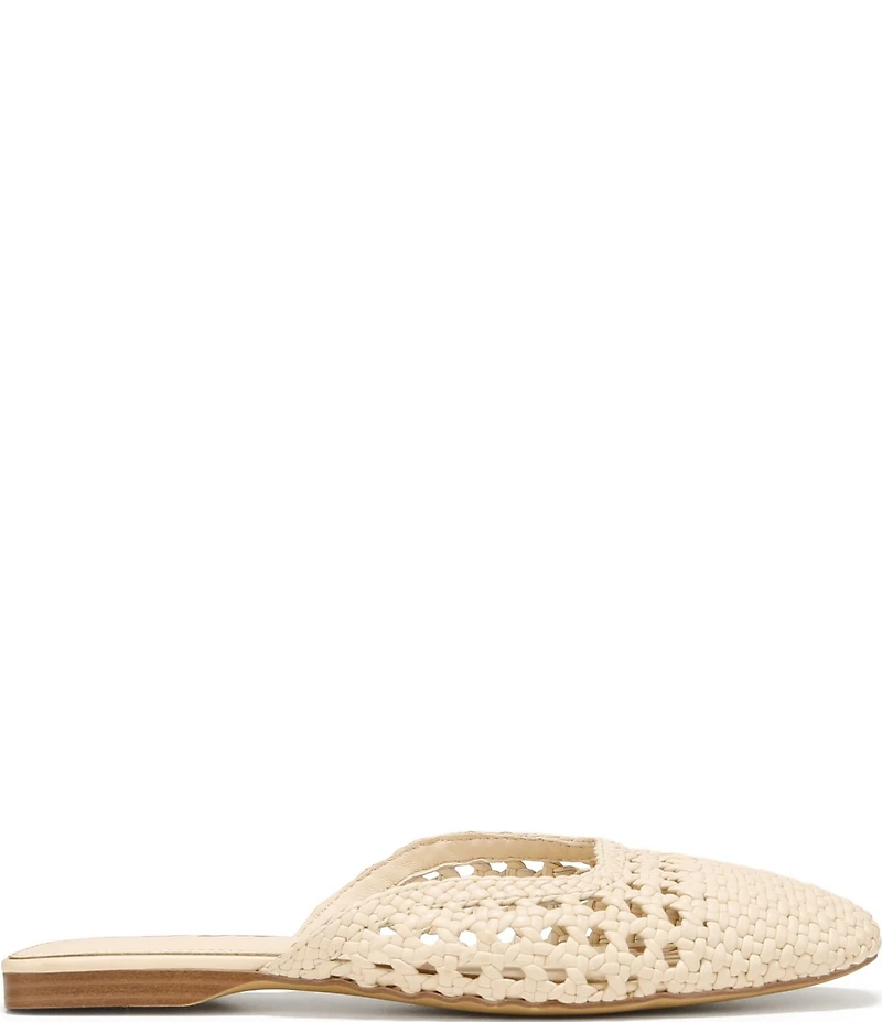 Sam Edelman Nola Woven Leather Square Toe Mules