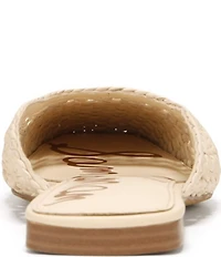 Sam Edelman Nola Woven Leather Square Toe Mules