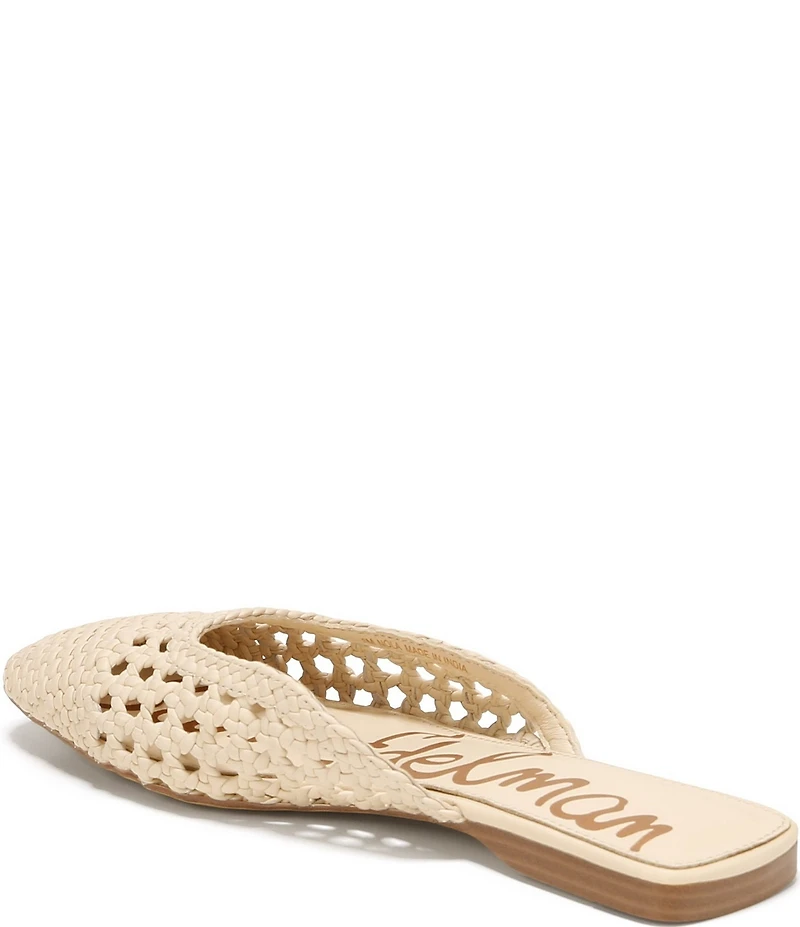 Sam Edelman Nola Woven Leather Square Toe Mules