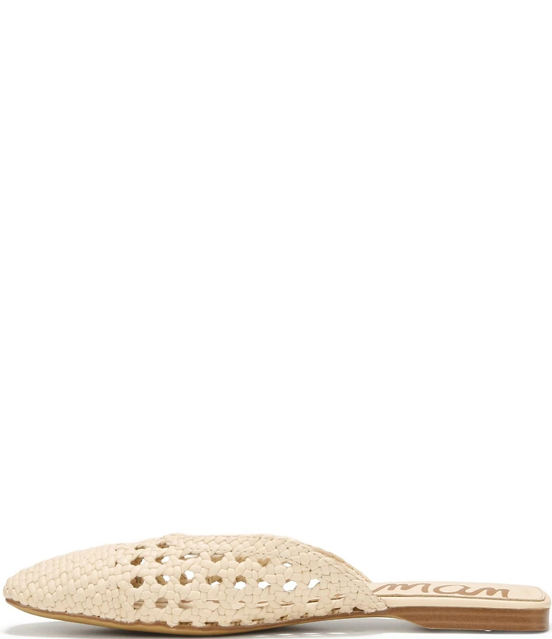 Sam Edelman Nola Woven Leather Square Toe Mules
